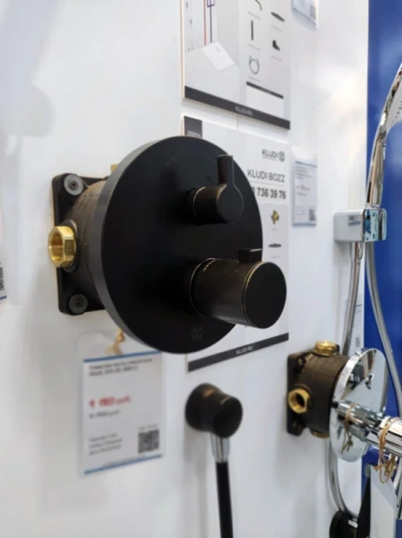 Смеситель для душа Kludi Nova Fonte 20830 с термостатом, скрытого монтажа, встраиваемые в стену - фото 6