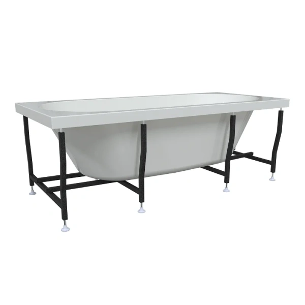 Гидромассажная ванна Радомир Вальс 1-81-2-0-0-195, 200 x 100 см, рама-подставка, фронтальная панель, слив-перелив, гидромассаж Терапия хром КУ 200, датчик уровня воды, хромотерапия, массаж спины, ступней, боковых поверхностей, аэромассаж, белая, белые - фото 7