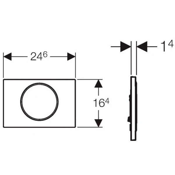Клавиша смыва Geberit Sigma 10 белая/обод золото - фото 3
