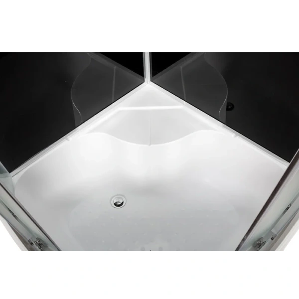 Душевая кабина Deto B 100х100 см с верхним освещением, стеклянные, рифленые - фото 7