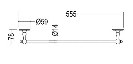 Полотенцедержатель для ванной, цвет хром, Devon&Devon Old Navy, по запросу - фото 2