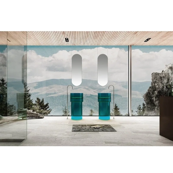 Раковина напольная Abber Kristall AT2701-H 45 см прозрачная - фото 3