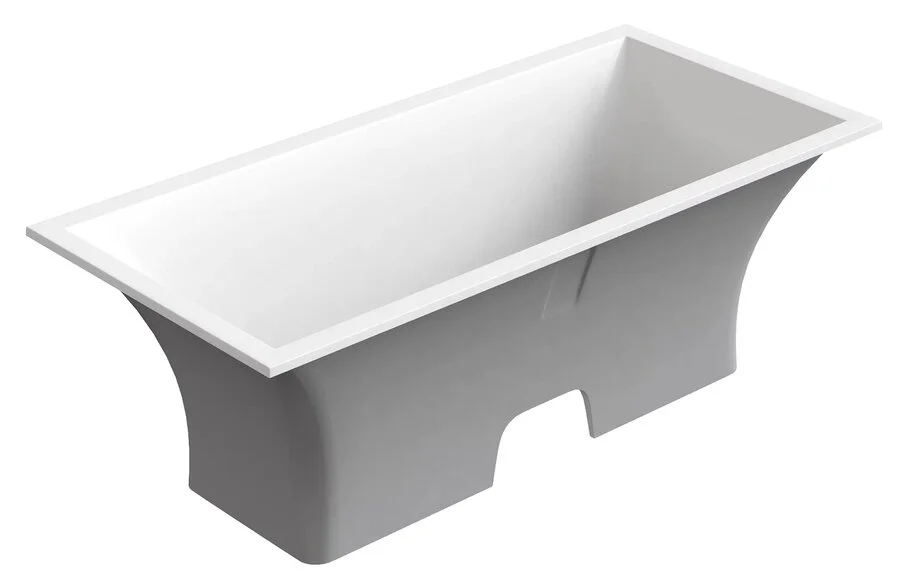 Ванна из искусственного камня Good Door Мадрид 170 x 80 см, серый, ВА00007, отдельностоящие - фото 7