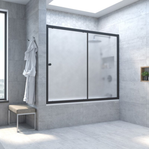 Душевая шторка на ванную стекло сатин Vegas-glass ZV 180 10, матовые - фото 6