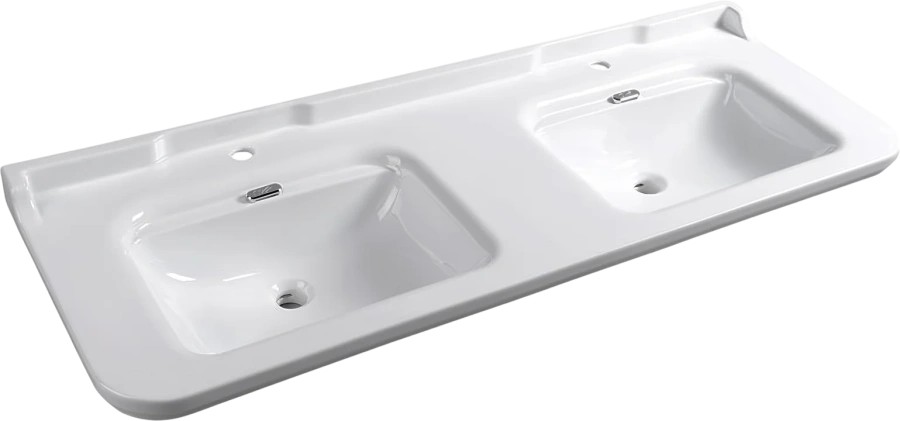 Раковина консоль Kerasan Waldorf 4143K1bi/cr 158 см с полкой