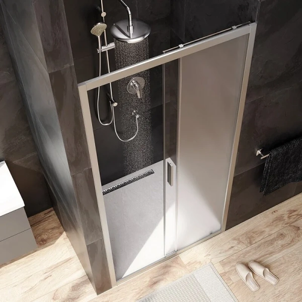 Душевая дверь в нишу AM.PM Gem Solo 100 см профиль хром стекло матовое, недорогие, в нишу, стеклянные - фото 5