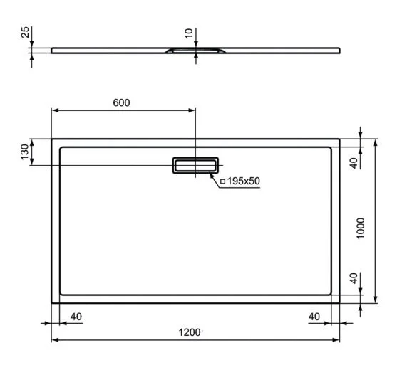Душевой поддон Ideal Standard Ultraflat New T4489 120x100 см акриловый - фото 2