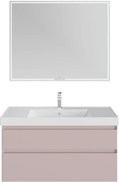 Тумба под раковину подвесная Kerama Marazzi Cubo 100 см мальва - фото 3