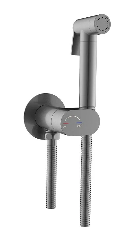 Гигиенический душ со смесителем RGW Shower Panels SP-213Gb золото Brush - фото 4