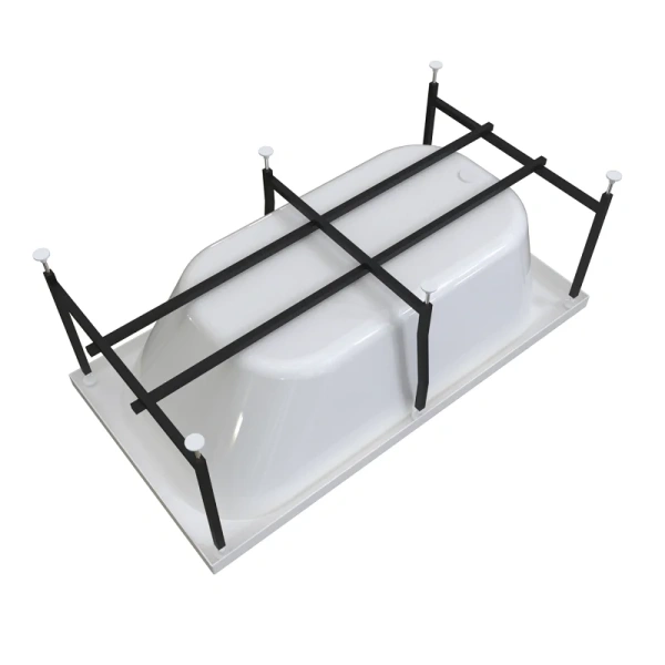 Акриловая ванна Радомир Прованс 1-01-3-0-1-187К, 170 x 90 см, каркас, фронтальный экран, сифон, слив-перелив автомат в комплекте, белая/золото, другие - фото 7