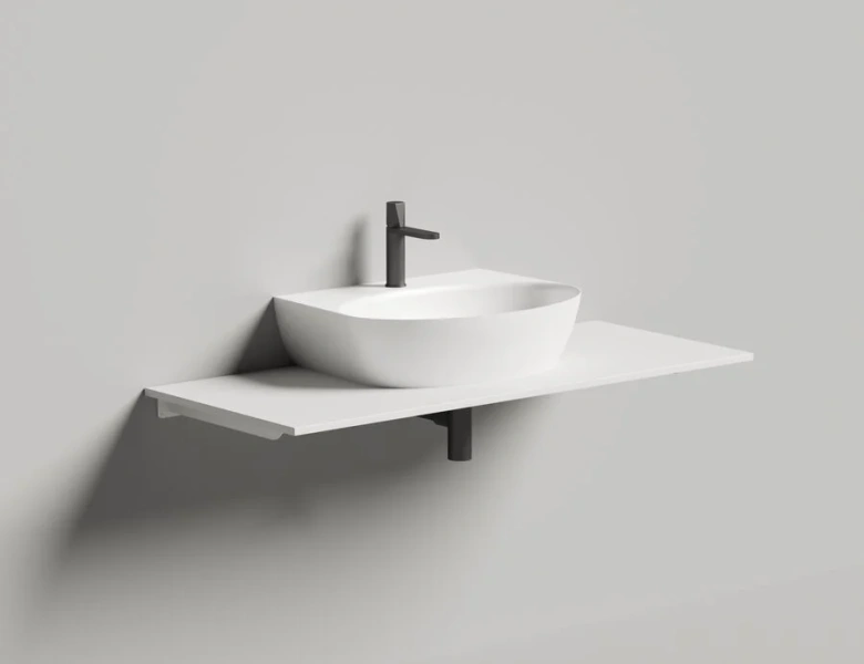 Раковина Salini Alda Wall 02 60 см белый матовый, в форме чаши, круглой формы - фото 5