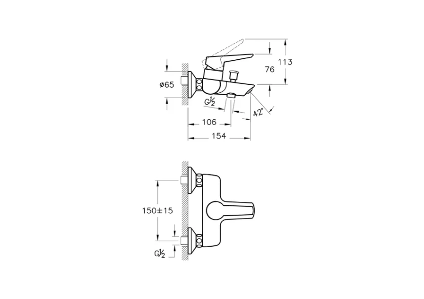 Смеситель для ванны Vitra Solid S - фото 2