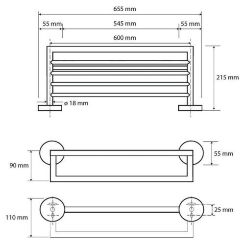 Полотенцедержатель Bemeta Omega хром - фото 2