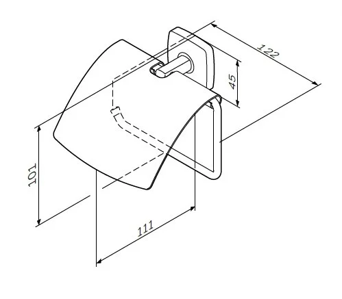 Бумагодержатель Am.Pm Gem с крышкой, современные, hi-tech - фото 2