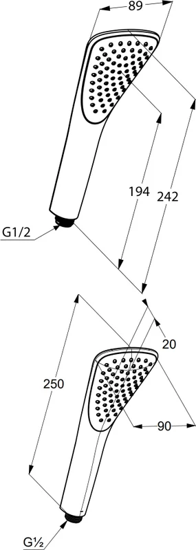 Лейка для душа Kludi Fizz черная матовая, душевые лейки - фото 2