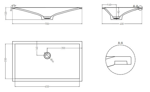 Раковина Salini Marea 13 70 см Solix белая матовая - фото 2