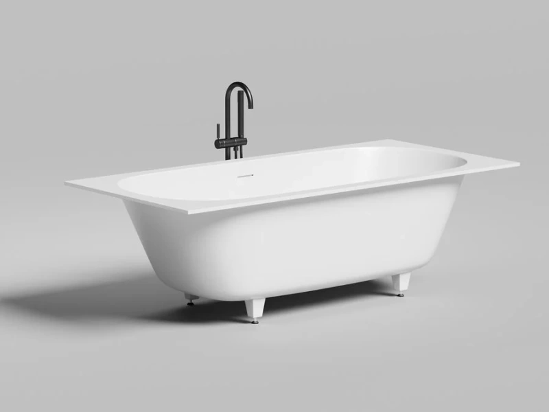 Ванна из искусственного камня Salini Ornella Axis Kit 190x90 см S-Sense (Sapirit) матовый, современныe, hi-tech - фото 3