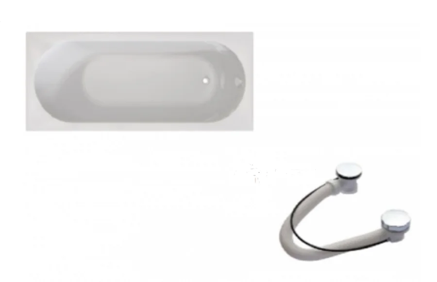 Акриловая ванна Радомир Вальс 1-01-2-0-1-336К, 170 х 70 см, каркас, фронтальный экран, сифон, слив-перелив автомат в комплекте, белая/хром, прямоугольные - фото 5