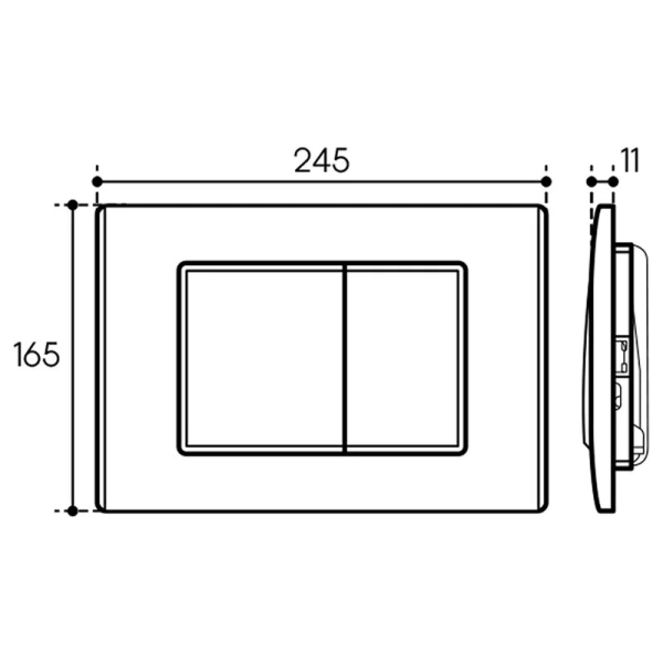 Клавиша смыва Aqueduto QUADRADO белая глянцевая - фото 2
