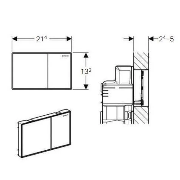 Клавиша смыва Geberit Sigma 60 черный, черные - фото 5