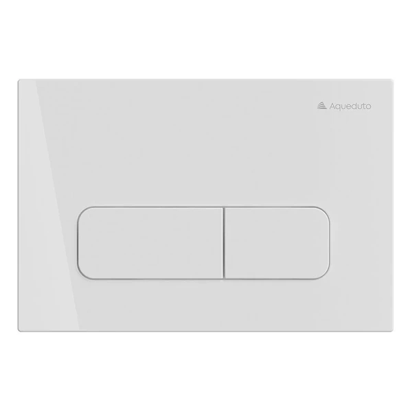 Клавиша смыва Aqueduto FORMA белая глянцевая - фото 1