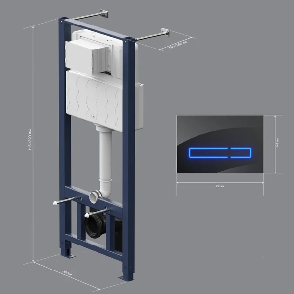 Инсталляция для унитаза Am.Pm Pro с сенсорной клавишей - фото 4