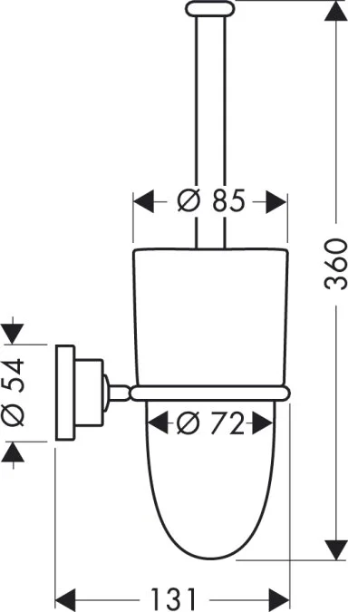 Ёршик для ванной Axor Citterio 41735000, современные, hi-tech - фото 2