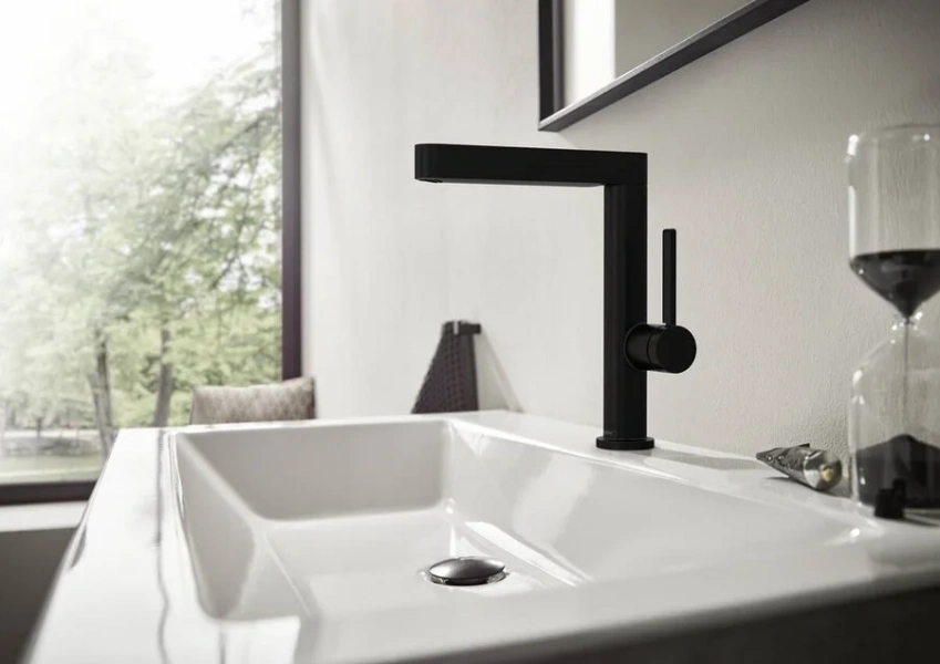 Смеситель для раковины Hansgrohe Finoris черный матовый, современные, hi-tech - фото 3