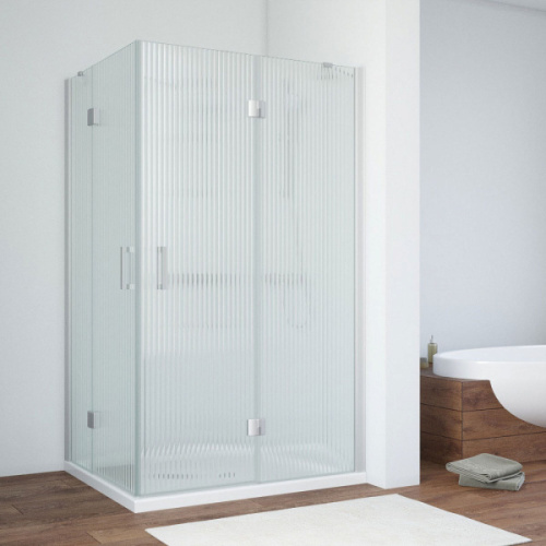 Душевой уголок Vegas-Glass AFA-F 90x80 см профиль хром матовый стекло moru правый - фото 12