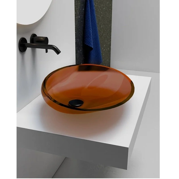 Раковина Abber Kristall AT2812 53 см прозрачная - фото 4