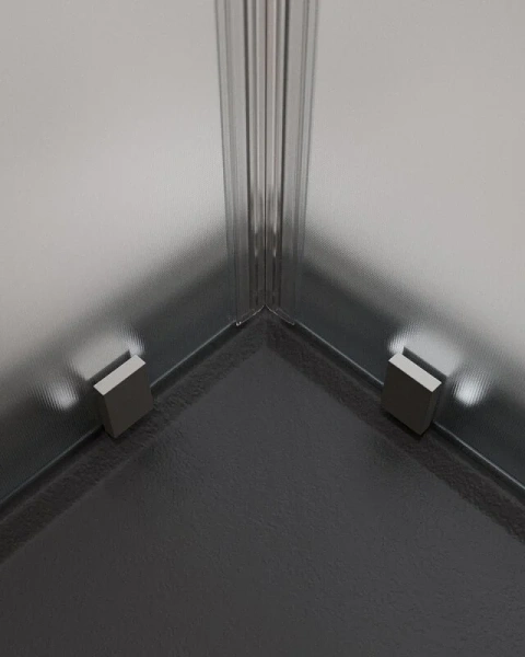 Душевой уголок Cezares Molveno 110х90 см стекло рифленое профиль оружейная сталь, рифленые - фото 7