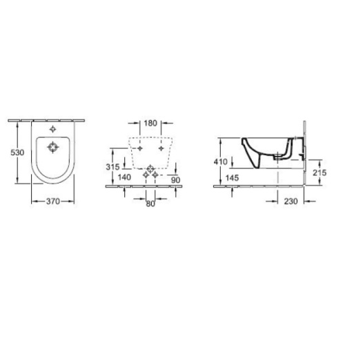 Биде подвесное Villeroy & Boch Architectura альпийский белый - фото 2