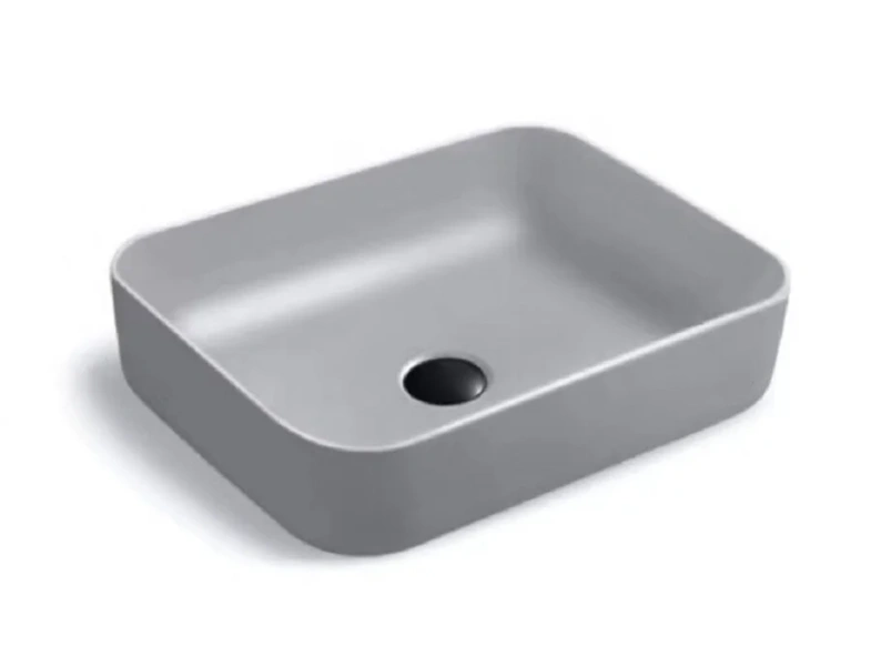 Раковина SantiLine 50 см серая матовая - фото 1