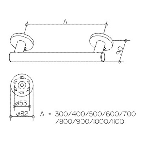 Поручень для ванной  Keuco Plan Care 782 мм 34901 - фото 3