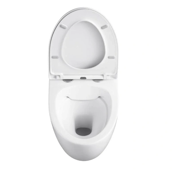 Унитаз подвесной Black&White Universe безободковый, безободковые, сиденье с микролифтом , с антивсплеском - фото 6