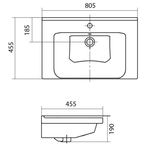 Раковина Santek Миранда 80 см белая - фото 4
