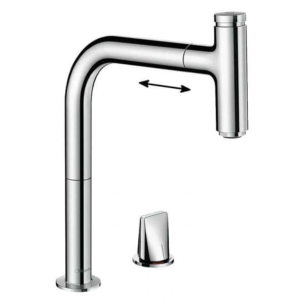 Смеситель для кухни Hansgrohe Metris Select M71 73804 на 2 отверстия - фото 1