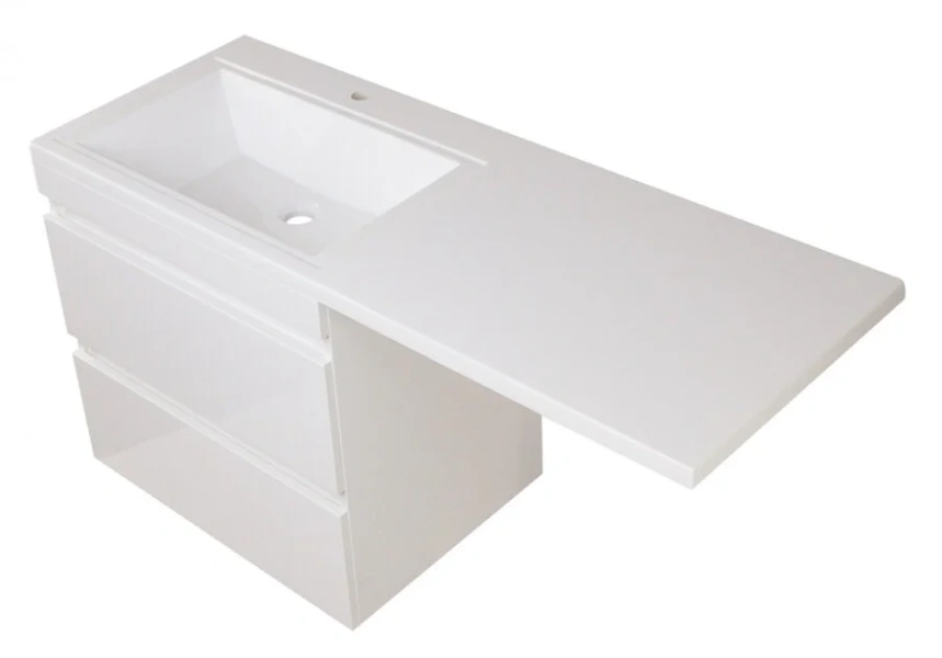 Тумба под раковину подвесная Style Line Даллас 68 см белая, подвесная, пристенная - фото 4