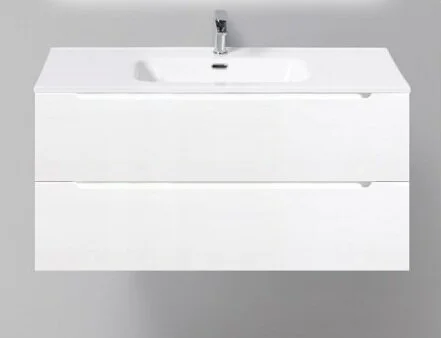 Тумба под раковину подвесная BelBagno Etna 100 см с двумя выкатными ящиками, bianco lucido - фото 18