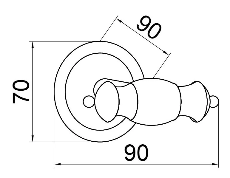 Крючок для ванной Boheme Palazzo с черным декором розетки, классические, ретро, декорированные - фото 2