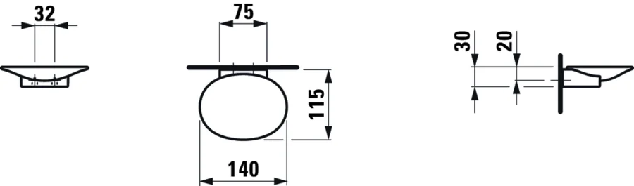 Мыльница Laufen The New Classic белая матовая - фото 2