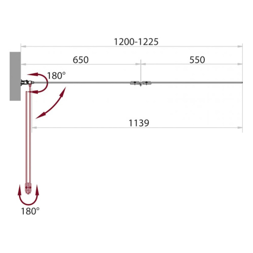 Шторка для ванны BelBagno Sela 120х140 см стекло прозрачное - фото 2