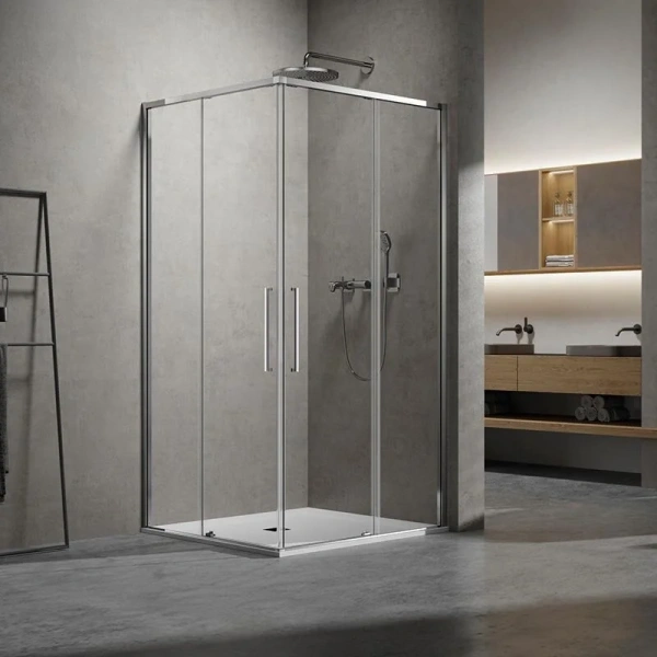 Душевой уголок Vincea Slim 100x80 см хром стекло прозрачное - фото 1