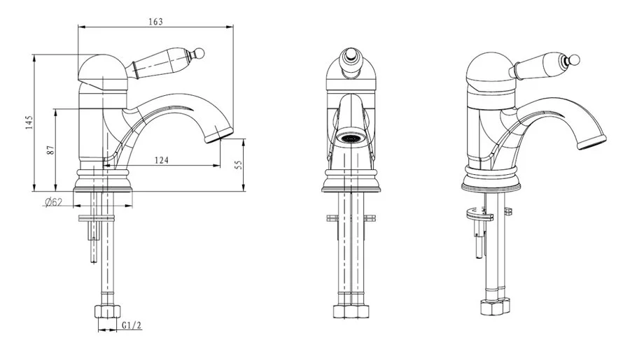 Смеситель для раковины Boheme Crystal однорычажный - фото 2