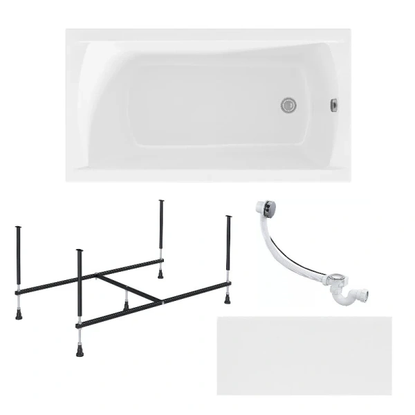 Ванна акриловая 1MarKa Modern 01мод1270кп, 120 x 70 см, цвет белый, прямоугольные - фото 5