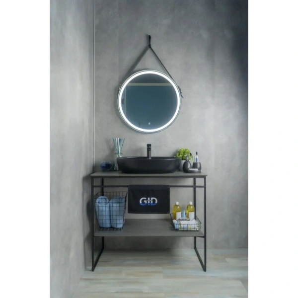 Раковина GID Lago Bm1346 61 см черная, в форме чаши, круглой формы - фото 5