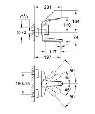 Смеситель для раковины Grohe Euroeco Special 32767000 - фото 2