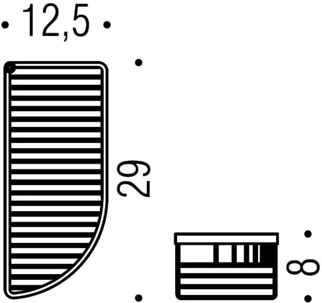 Полочка для ванной Colombo Angolari угловая, современные, hi-tech - фото 2