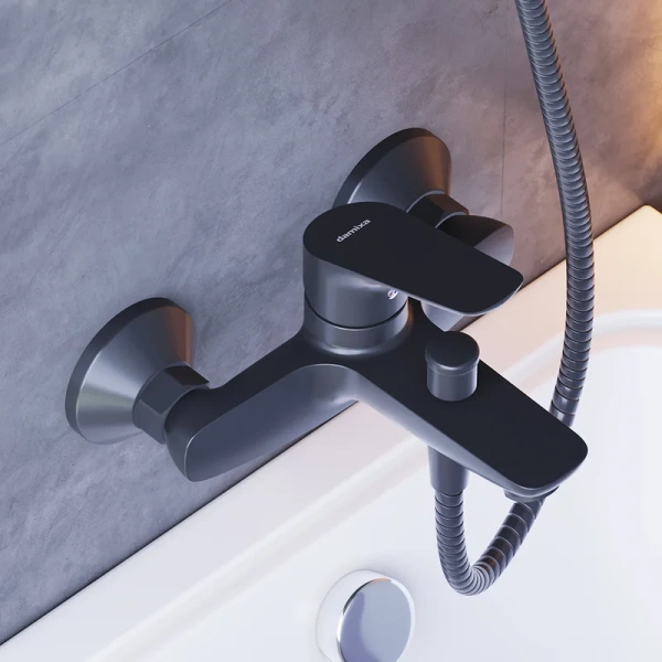 Смеситель для ванны Damixa Origin Bit черный, современные, hi-tech - фото 3