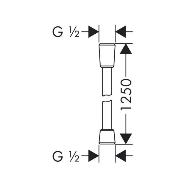 Шланг для душа Hansgrohe Isiflex 28272 с защитой от перекручивания - фото 2